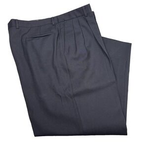 Vintage Givenchy Monsieur Dress Pants Men's 40R Navy Pleated USA 29 Inseam